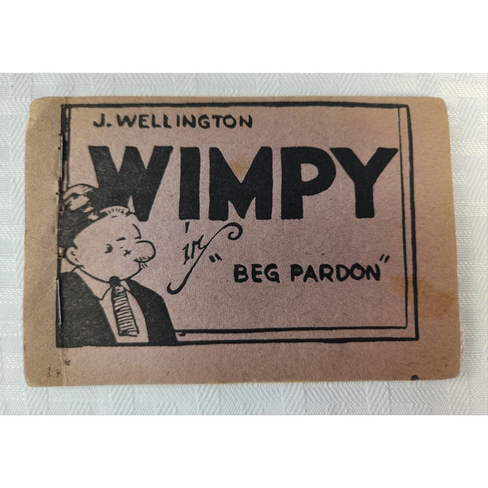 1930s TIJUANA BIBLE Adult Risque Comic Book WIMPY in Beg Pardon